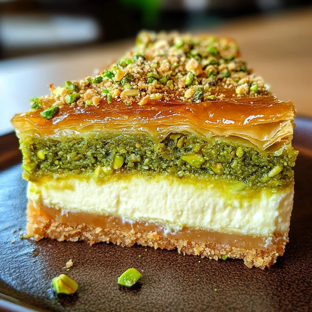 Baklava Pistachio Cheesecake