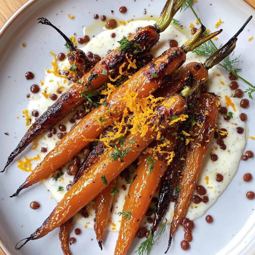 Balsamic Carrots With Orange Tahini Yogurt