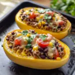 Burrito Spaghetti Squash Boats