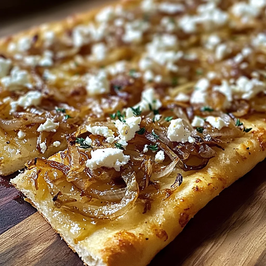 Caramelized Onion and Feta Flatbread