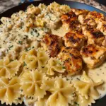 Cheesy Garlic Chicken Bowtie Pasta Recipe