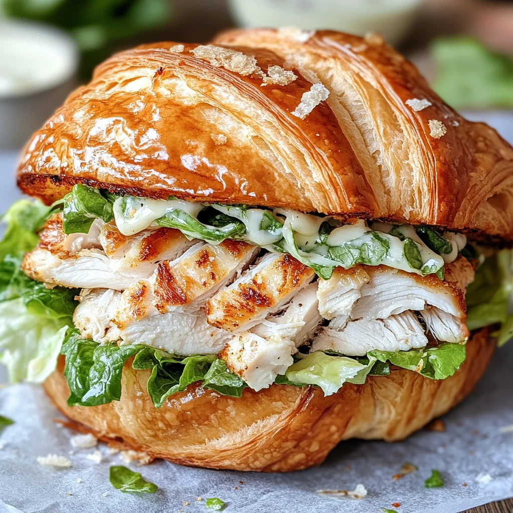 Chicken Caesar Croissant Sandwich