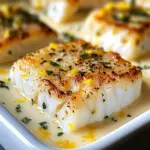 Coconut Lemon Cream Baked Cod