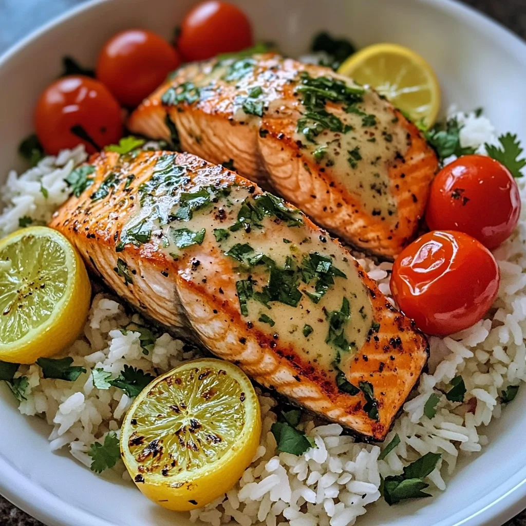 Coconut Lime Salmon with Jasmine Rice