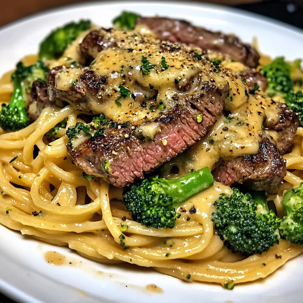 Cowboy Butter Steak & Broccoli Linguine Recipe