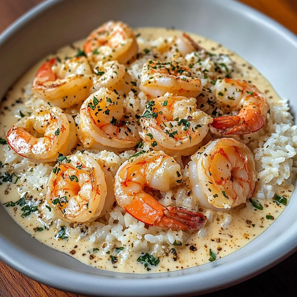 Creamy Garlic Butter Shrimp with Rice: A Quick and Comforting One-Pan Meal