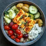 Greek Halloumi Bowls with Tzatziki