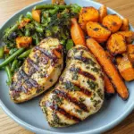 Grilled Chicken with Sautéed Mixed Veggies & Roasted Roots