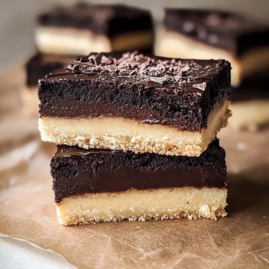 High Altitude Brownie Shortbread Bars with Ganache