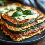 Layered Zucchini Ricotta Melts with Marinara