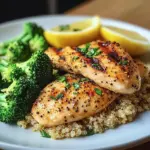 Lemon Pepper Grilled Chicken with Quinoa & Broccoli