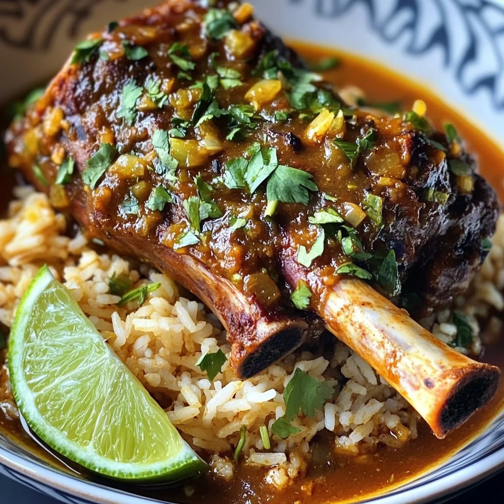Lemongrass-Ginger Lamb Shank with Coconut Rice