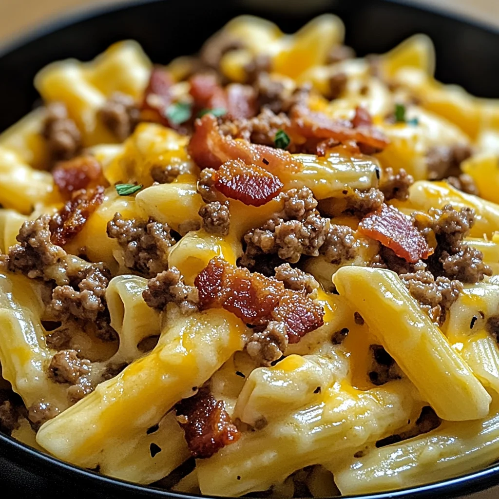 Loaded Bacon Cheeseburger Pasta
