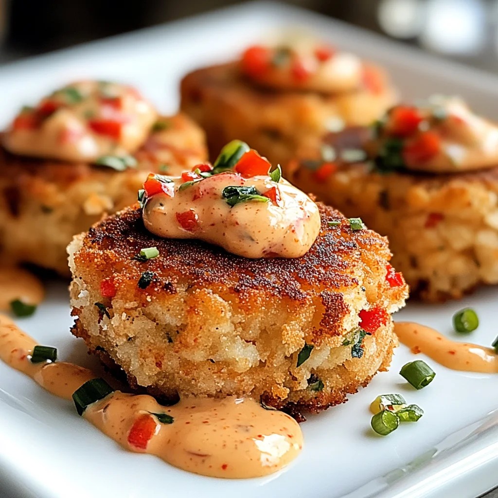 Mini Crawfish Cakes with Red Pepper Remoulade