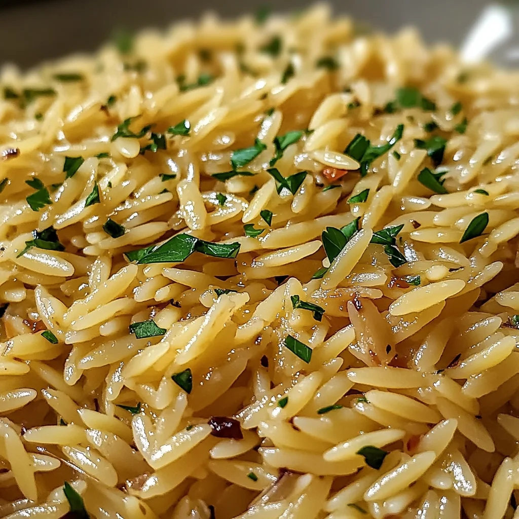 Orzo Rice Pilaf with Garlic and Herbs