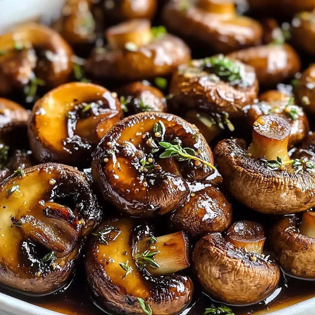 Roasted Balsamic Soy Garlic Mushrooms - theamazingfood