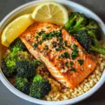 Salmon & Couscous Meal Prep with Roasted Broccoli