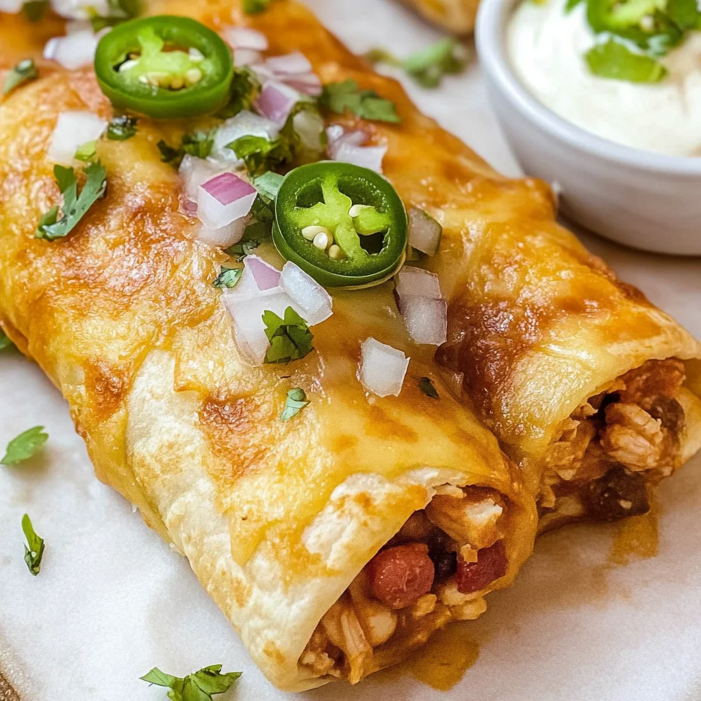 Baked Chicken Chimichanga
