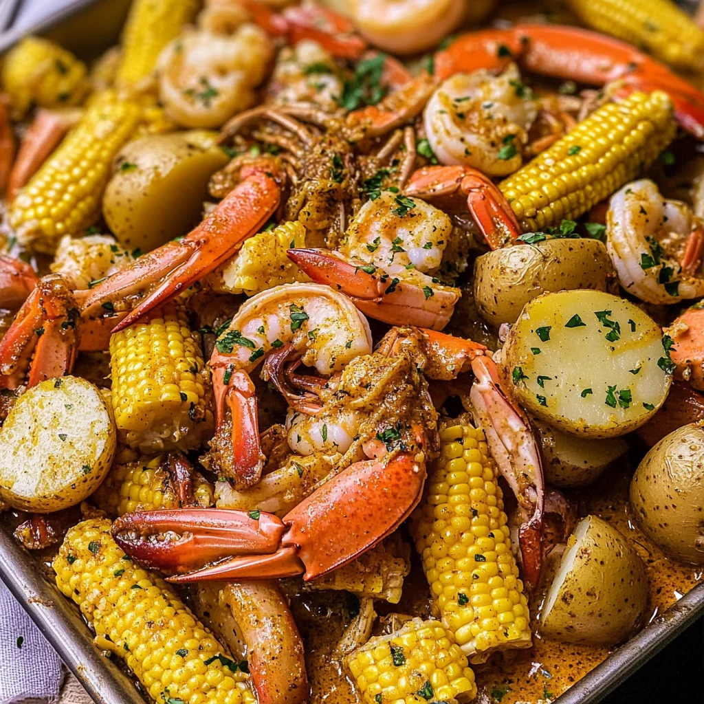 Cajun Seafood Boil with Garlic Butter Sauce
