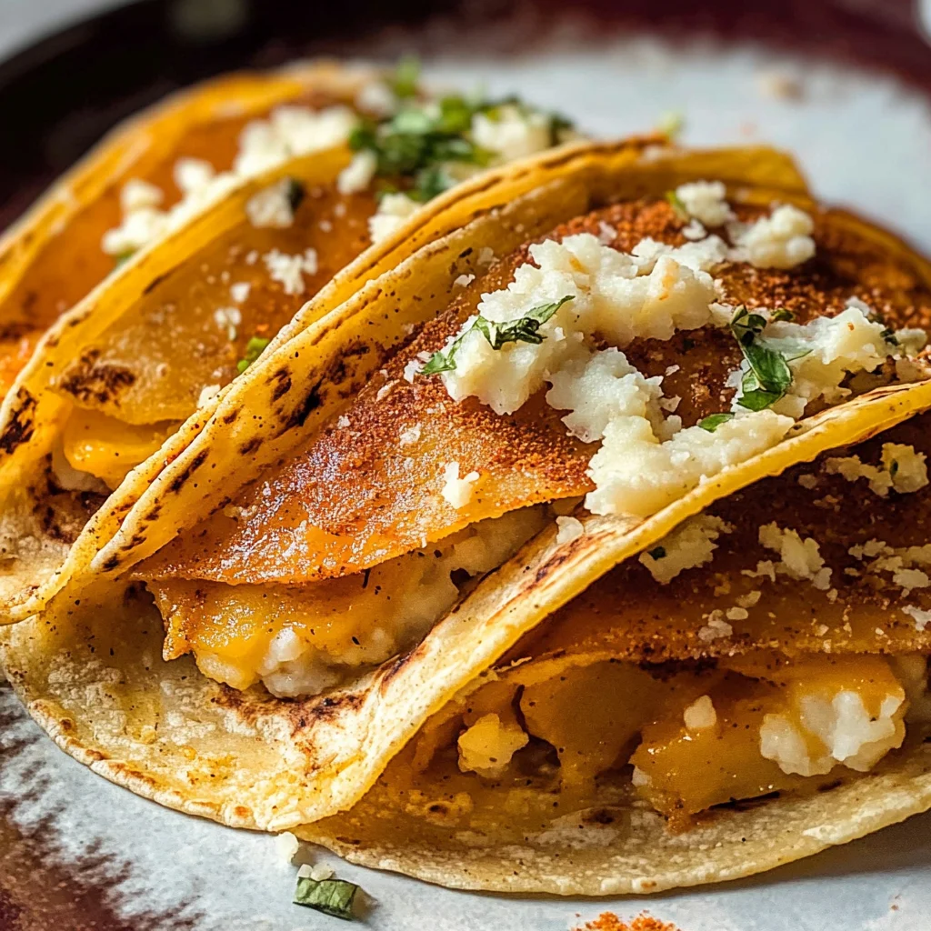 Cheesy Potato Tacos (Tacos de Papa)