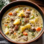 Comforting Potato and Sausage Chowder - Alrightwithme