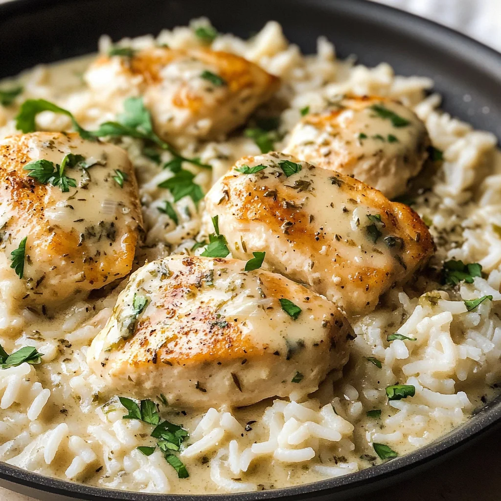 Creamy Herb Chicken & Basmati Rice – A Comforting, Flavor-Packed One-Pan Meal