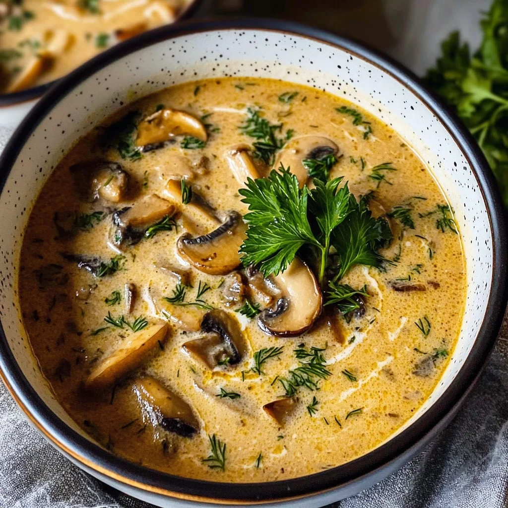Creamy Hungarian Mushroom Soup