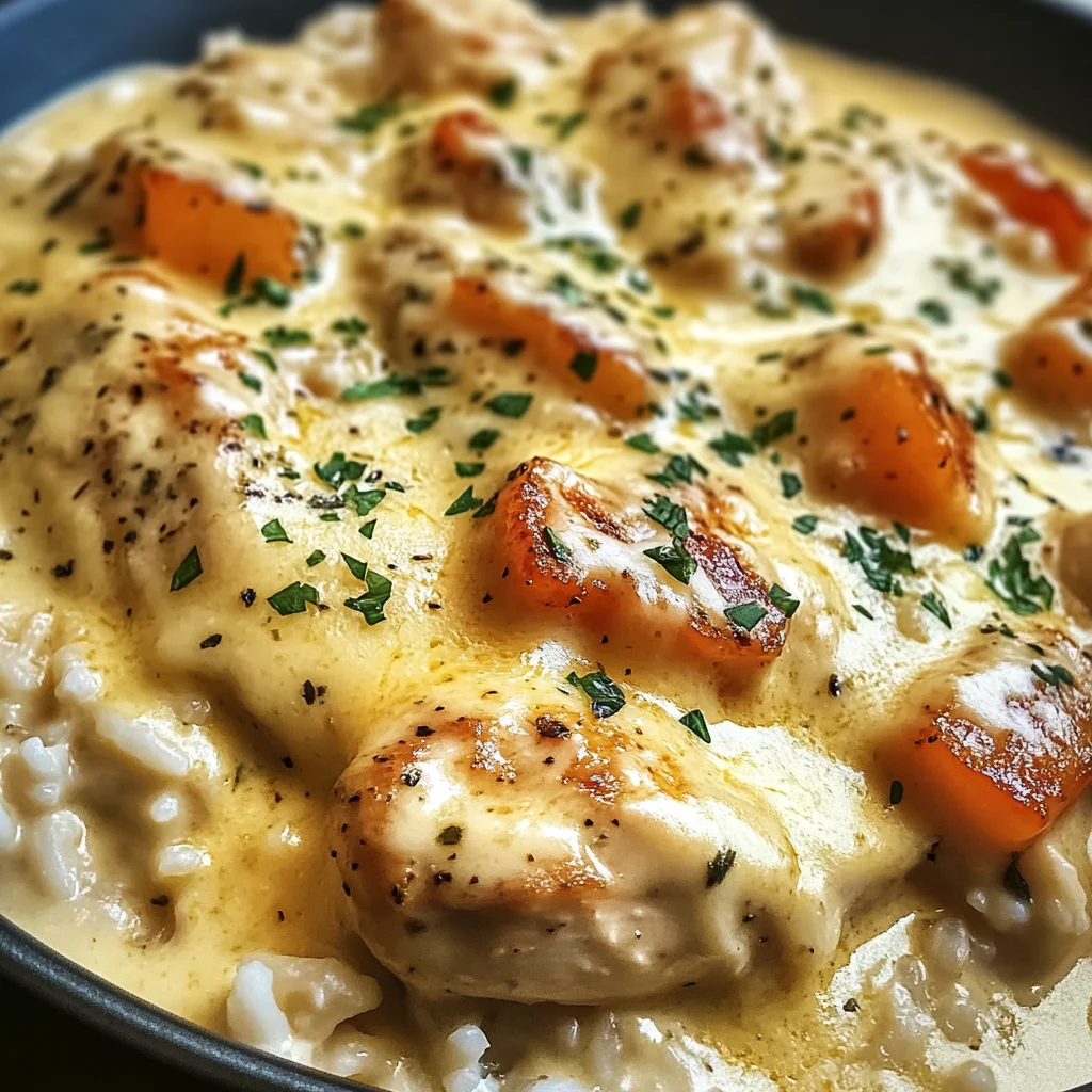 Creamy Smothered Chicken and Rice