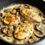 Creamy White apple vinegar Mushroom Chicken