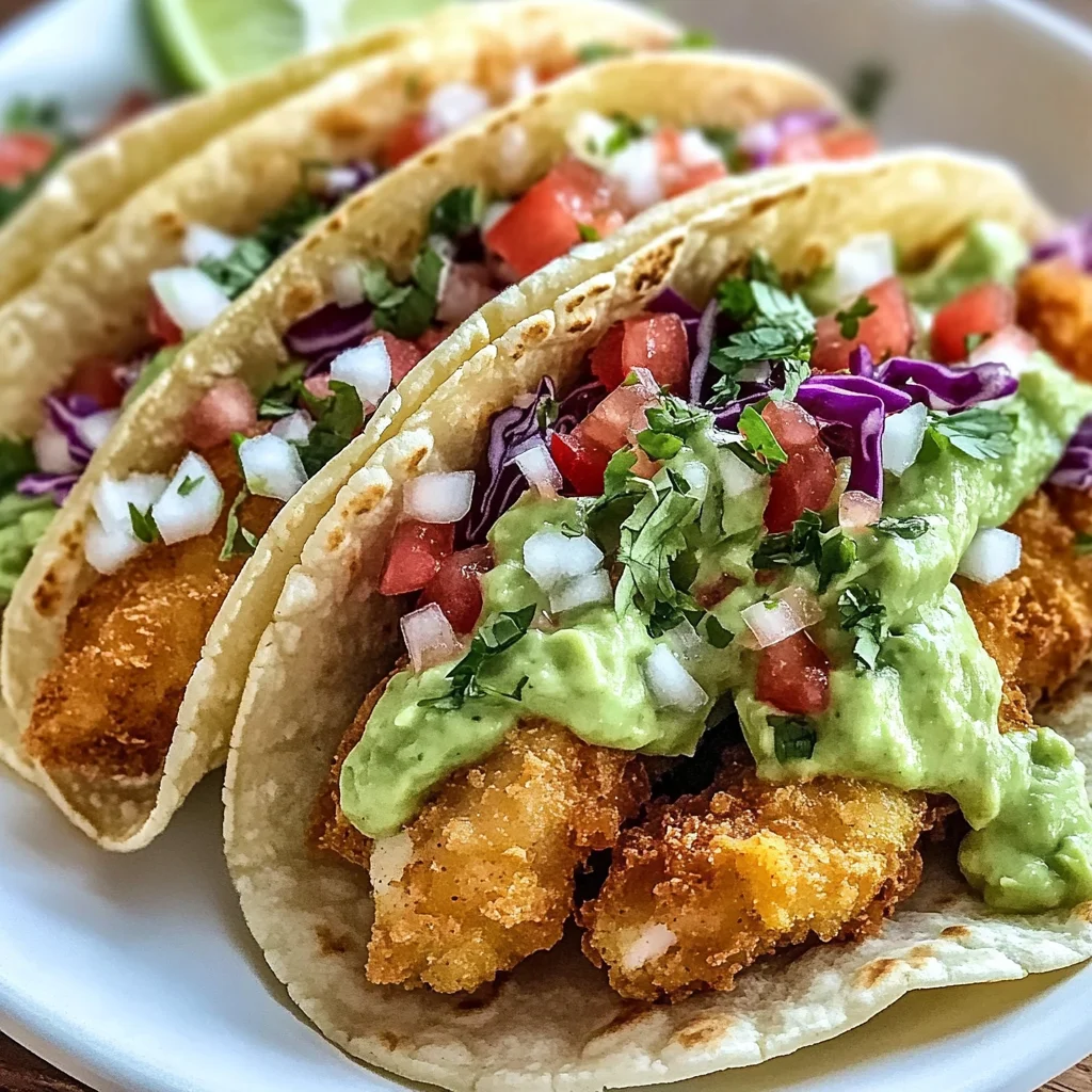 Crispy Baja Fish Tacos with Avocado Crema (30-Minutes)
