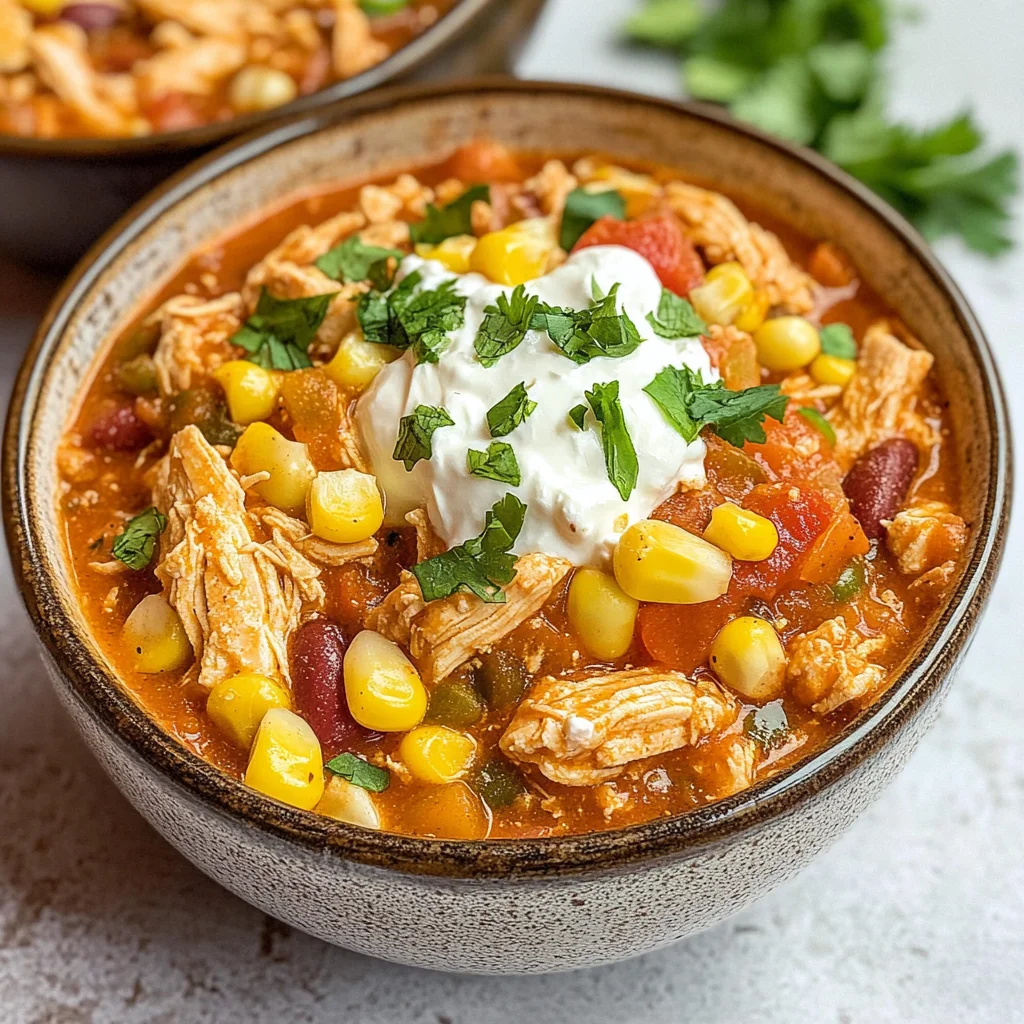 Crockpot Buffalo Chicken Chili