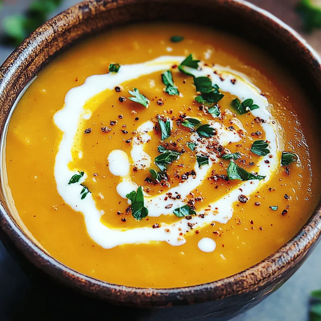 Easy Butternut Squash and Sweet Potato Soup