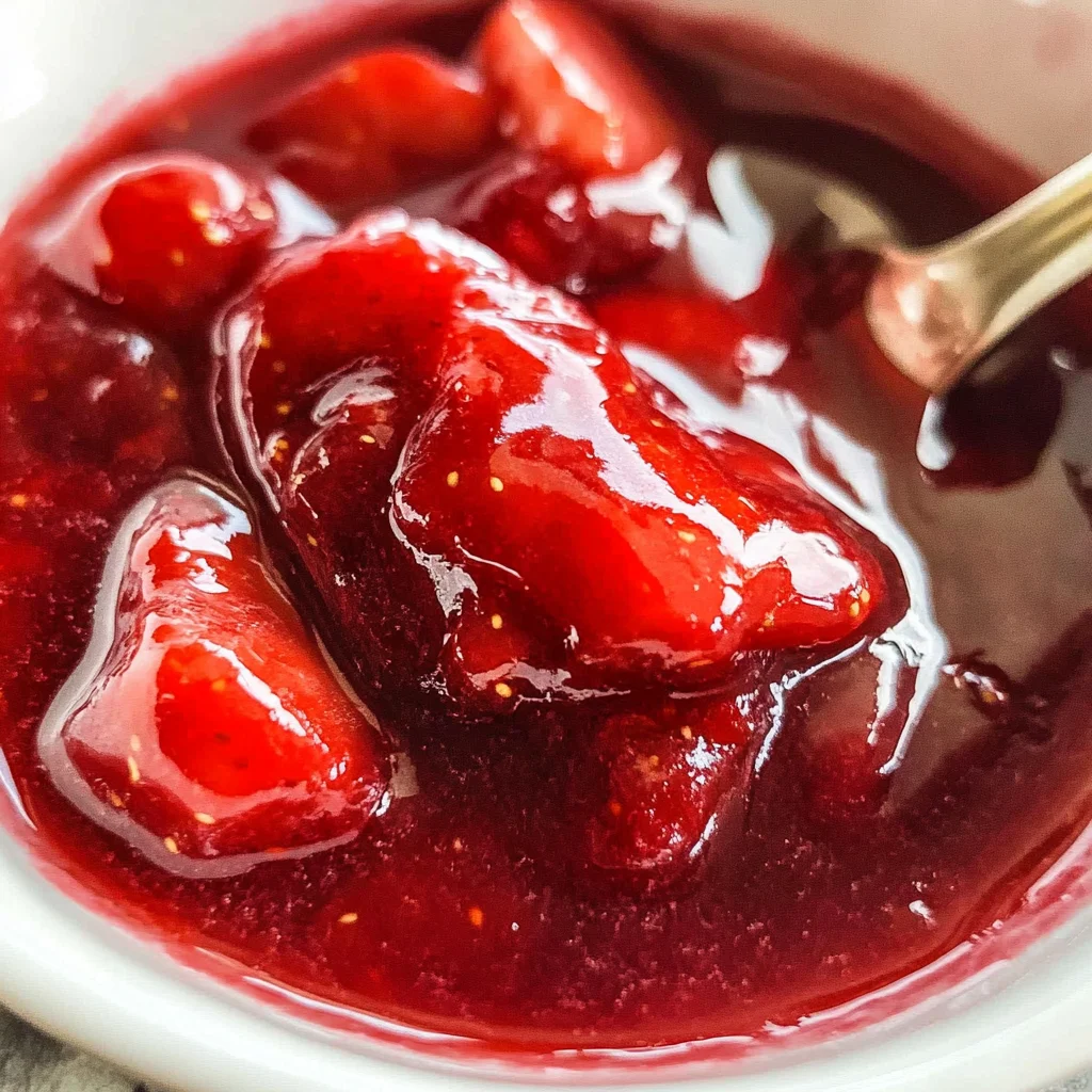 Easy homemade strawberry sauce