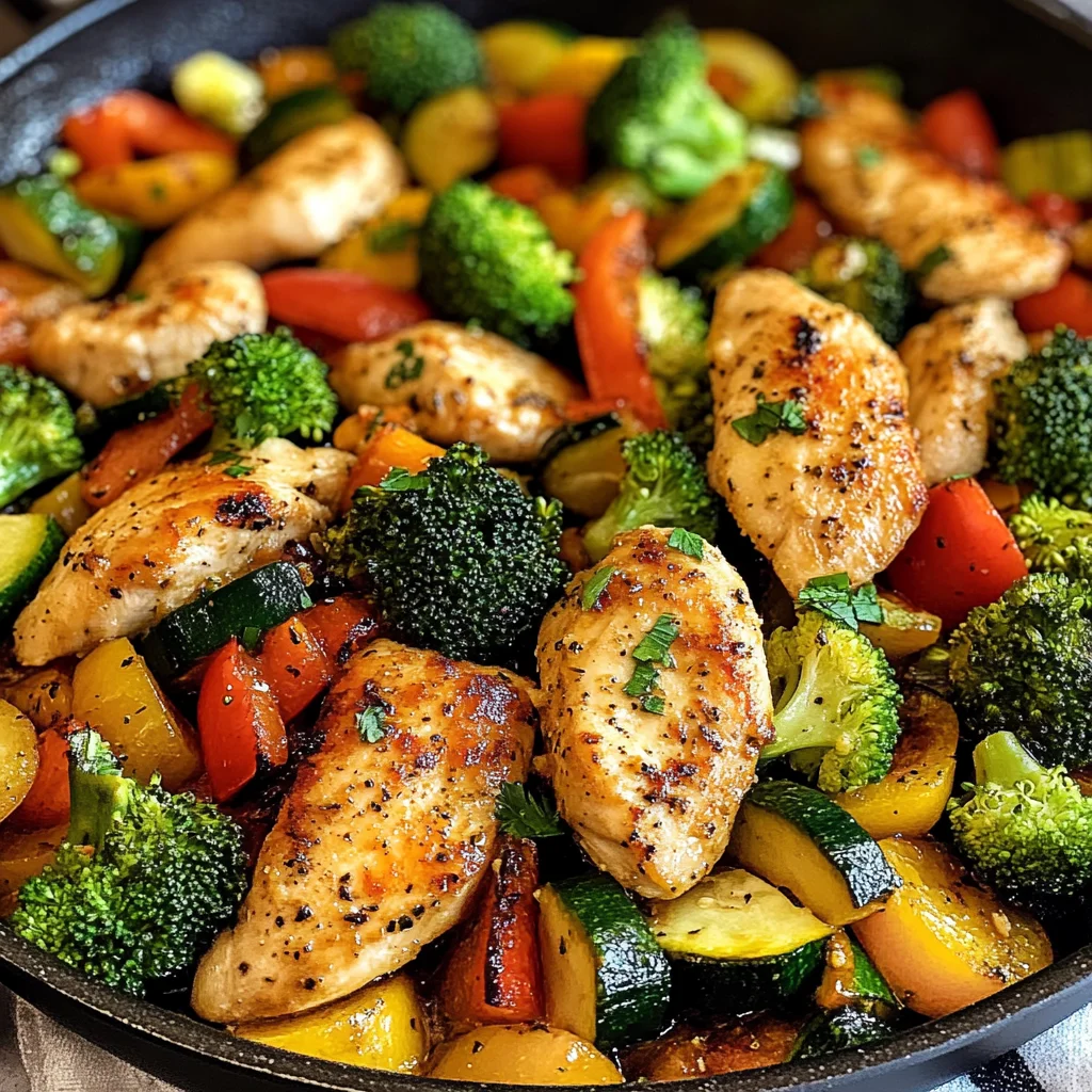 Healthy Chicken and Vegetables Skillet