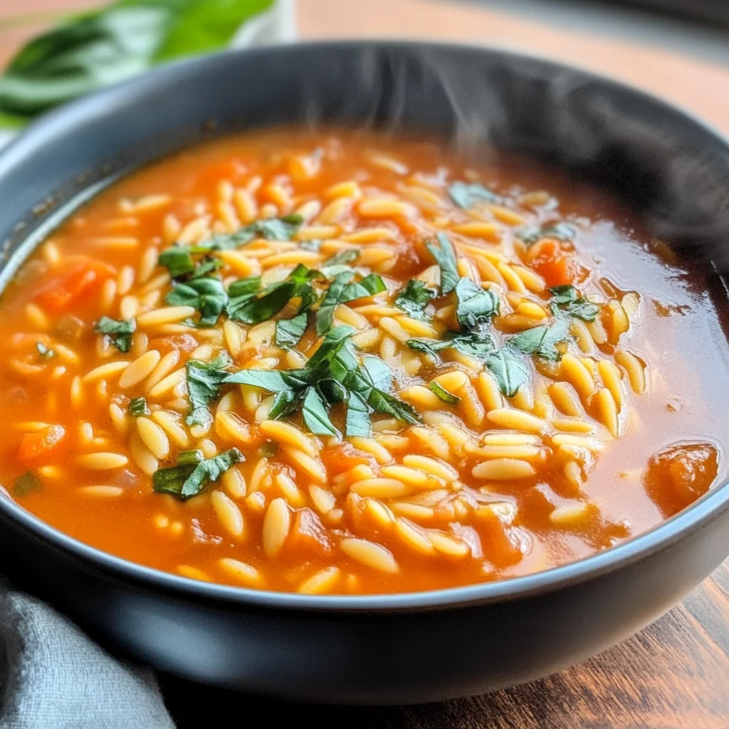 Hearty Tomato Orzo Soup