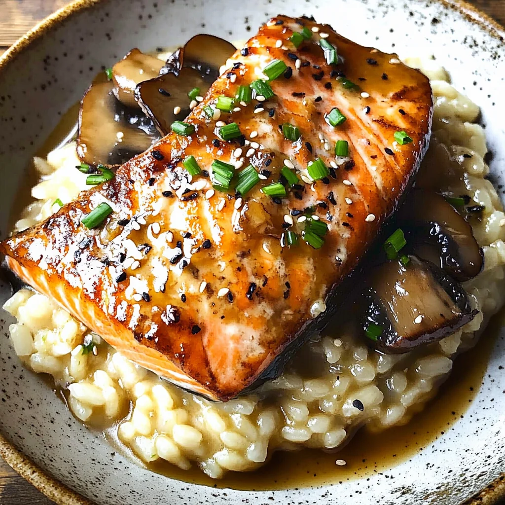 Japanese Style Risotto with Seared Salmon