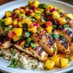 Lemon Ginger Chicken with Pineapple Mango Salsa
