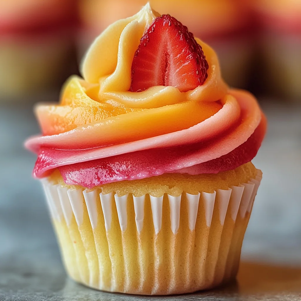 Mango Strawberry Sunset Cupcakes: A Delightful Recipe!