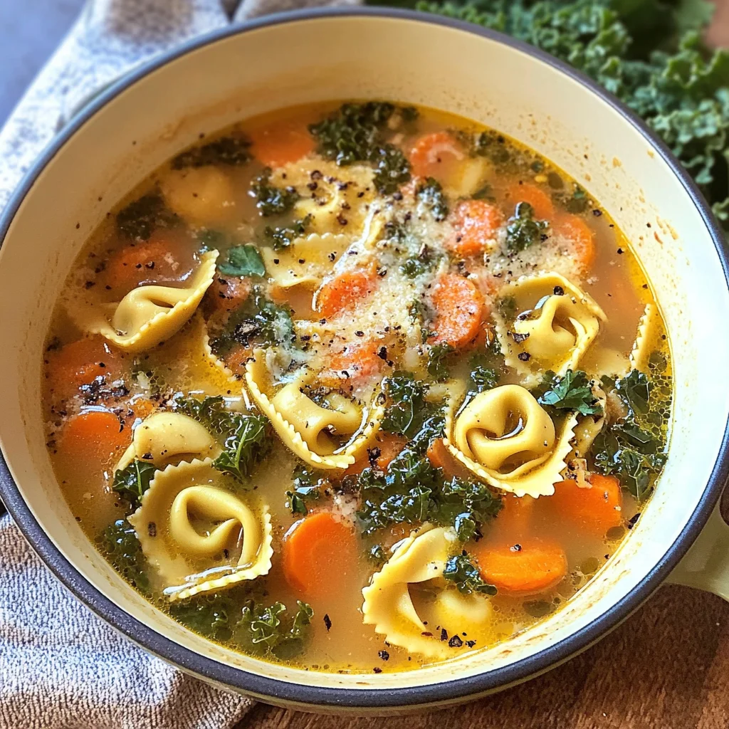One Pot Vegetable Tortellini Soup