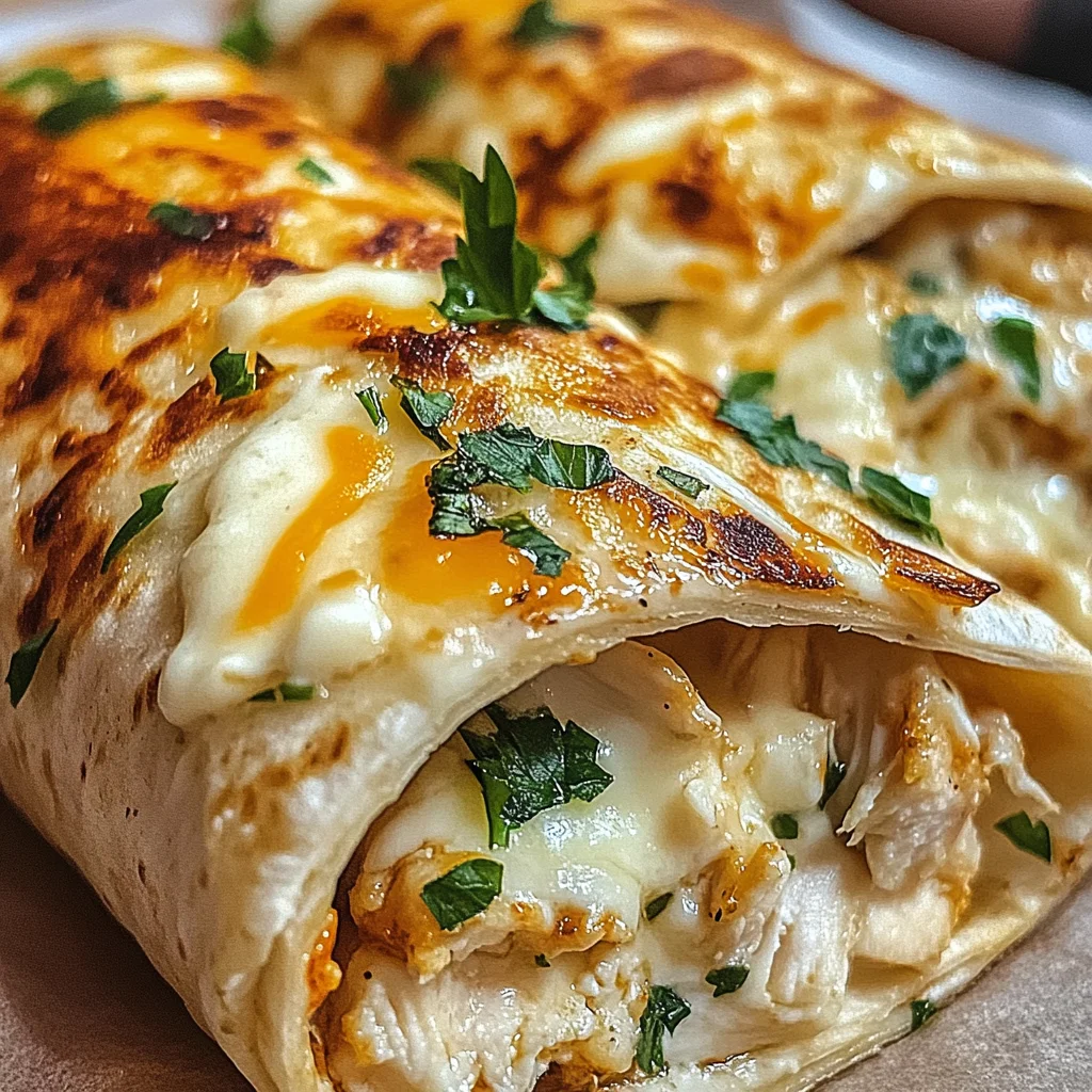 Ooey-Gooey Cheesy Garlic Chicken Wraps You’ll Love!
