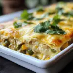 Quick and Easy Green Chile Chicken Enchilada Casserole