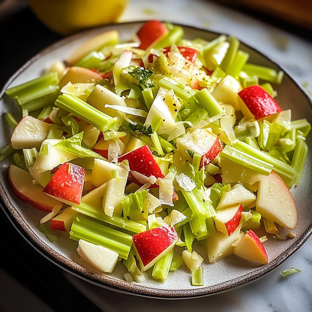 Simple Celery Apple Salad With Lemon Dressing Recipe