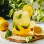 Sparkling Lemon Basil Spritz (Non-Alcoholic)