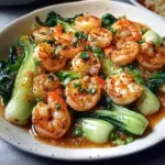 Spicy Garlic Butter Shrimp and Baby Bok Choy