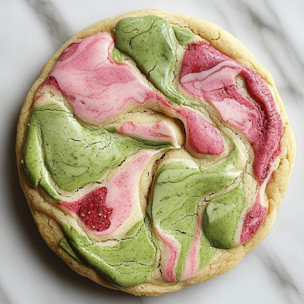 Strawberry Matcha Marble Cookies Recipe