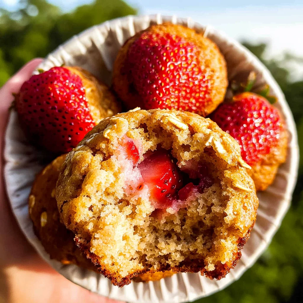 Strawberry Oatmeal Muffins