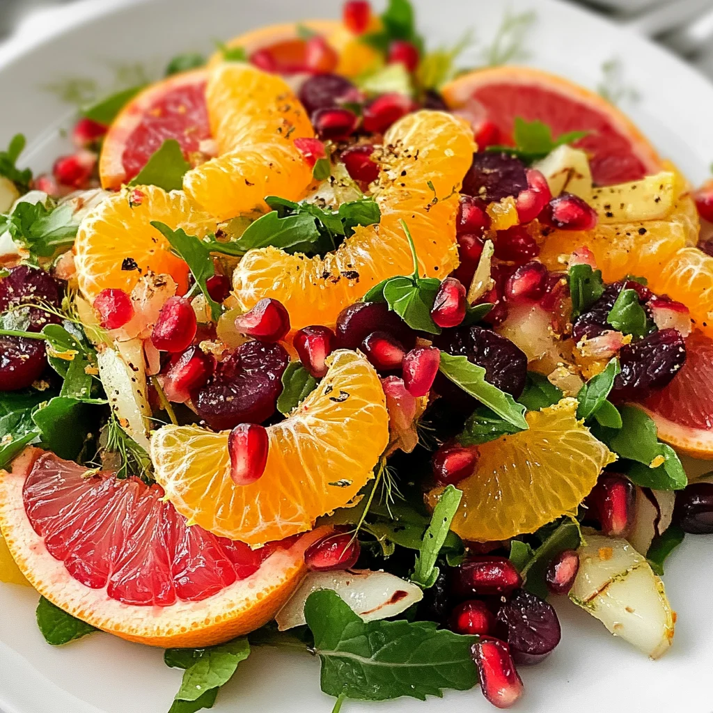 Winter Citrus & Fennel Salad with Pomegranate Seeds