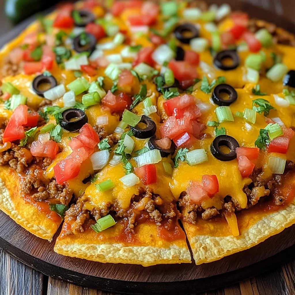Crispy Mexican Pizza with Seasoned Beef and Refried Beans Recipe