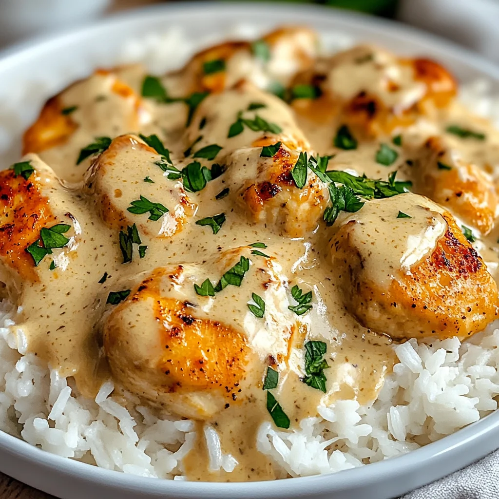 How to Make Creamy Smothered Chicken and Rice – Easy Dinner Idea